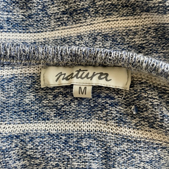 Blue and White Stripped Long Sleeve Sweater -M - Picture 4 of 5